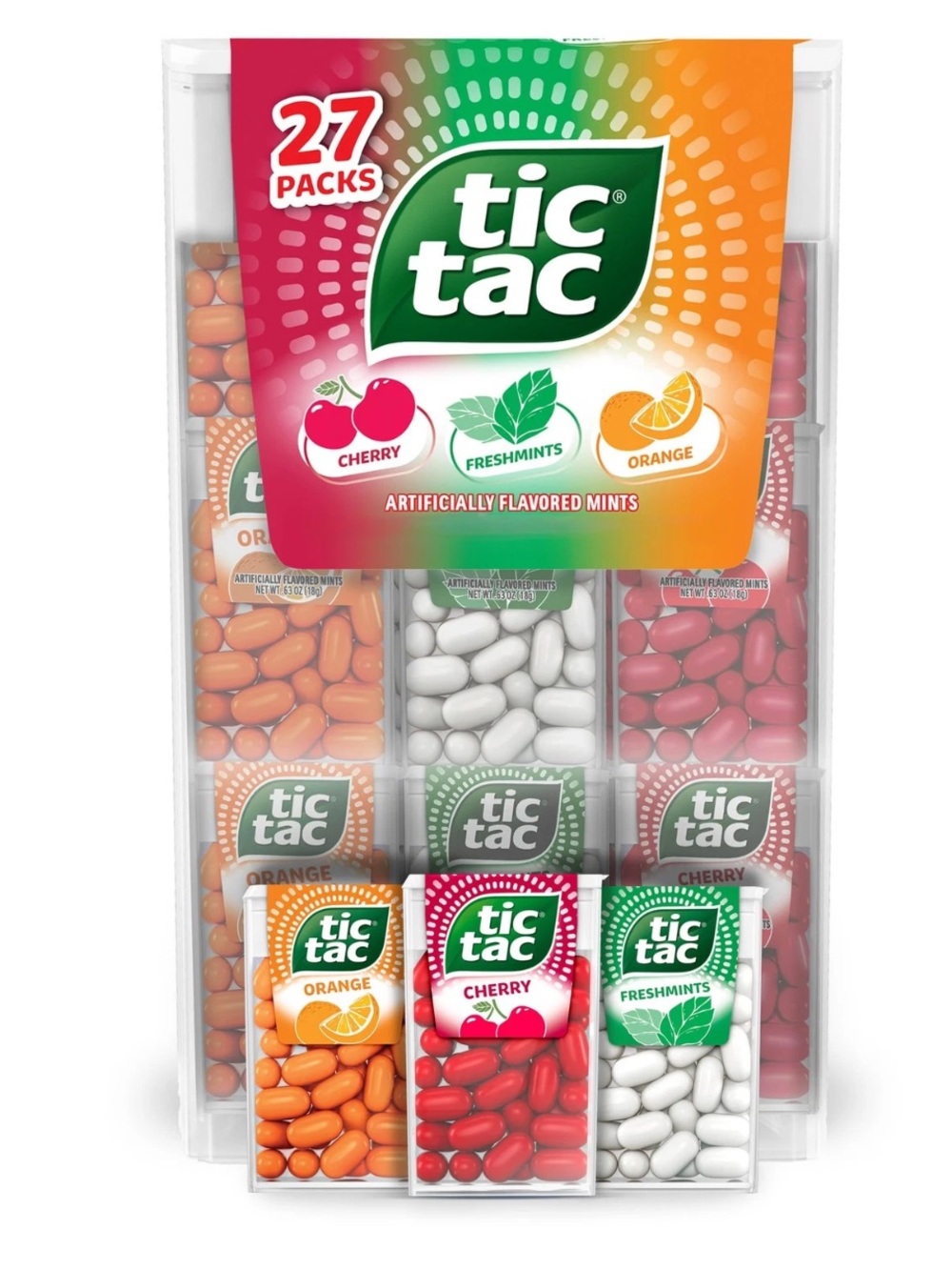 Tic Tac Variety Pack Mega Box, Bulk 27 Packs, 1 Ounce (Pack of 27)
